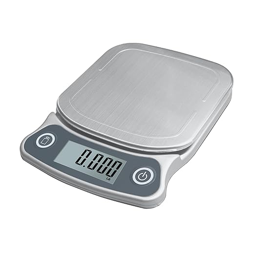 Eat Smart ESKS-10 Precision Elite Digital Kitchen Scale - 15 lb. Capacity, UltraBright Display and Stainless Steel Platform