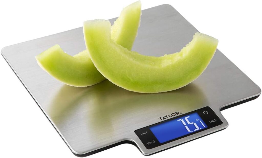 Taylor 22lb Ultra-Precise Digital Stainless Steel Household Kitchen Scale