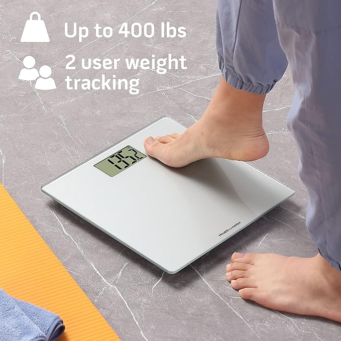 Health o meter digital glass scale 400 lbs capacity